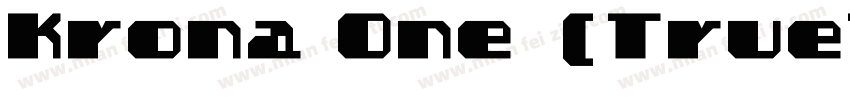 Krona One (TrueType)字体转换